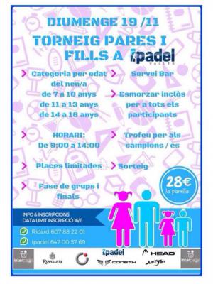 poster del torneo TORNEIG PARES i FILLS