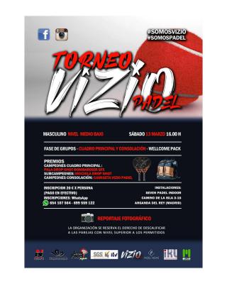 poster del torneo TORNEO VIZIO PADEL