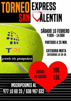 poster del torneo TORNEO EXPRESS SAN VALENTIN