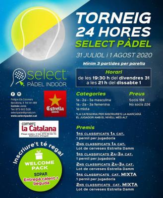 poster del torneo TORNEIG 24 HORES SELECT PÀDEL