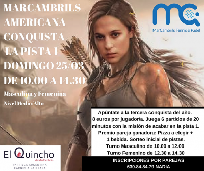 poster del torneo AMERICANA CONQUISTA LA PISTA 1