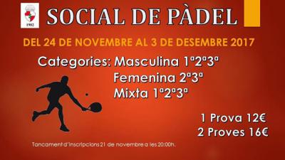 poster del torneo SOCIAL DE PADEL