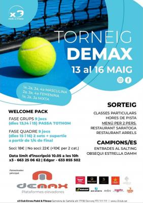 poster del torneo TORNEIG DEMAX