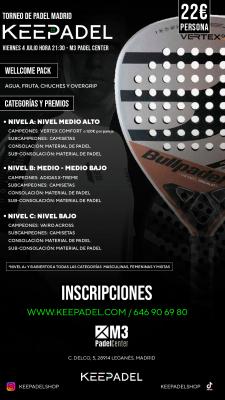 poster del torneo KEEPADEL (NIVELES A-B-C) M3 PADEL CENTER