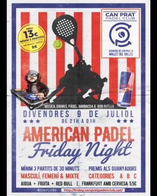poster del torneo AMERICAN PADEL FRIDAY NIGHT