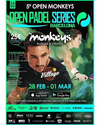 poster del torneo 5º OPEN MONKEYS OPEN PADEL SERIES