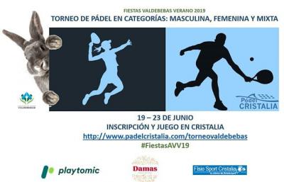 poster torneo TORNEO PÁDEL FIESTAS VALDEBEBAS 2019