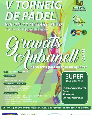 poster del torneo V TORNEIG DE PÀDEL GRAVATS AUBANELL