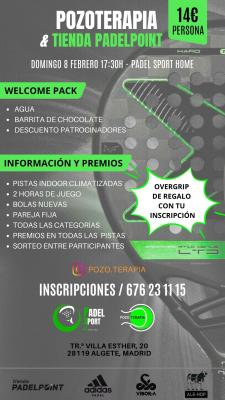 poster del torneo POZOTERAPIA & TIENDA PADELPOINT