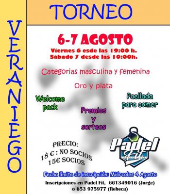 poster del torneo TORNEO VERANIEGO