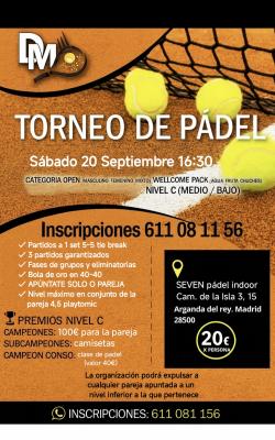 poster torneo TORNEO PÁDEL DANI MARTÍN