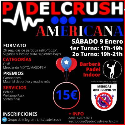 poster del torneo AMERICANA PADEL CRUSH