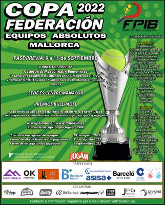 poster del torneo COPA FEDERACIÓN 2022 FASE PREVIA MALLORCA