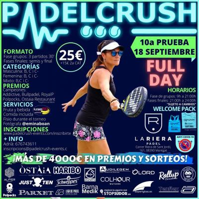 poster del torneo 10ª PRUEBA CIRCUITO PADELCRUSH 2021