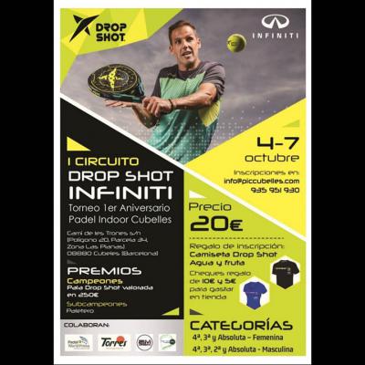 poster del torneo I CIRCUITO DROP SHOT INFINITI