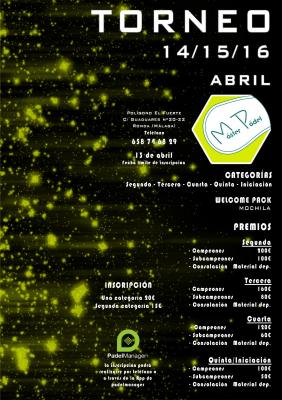 poster del torneo MÁSTER PÁDEL RONDA