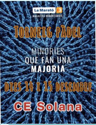 poster del torneo TORNEIG DE PADEL PER LA MARATÓ DE TV3