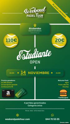 poster del torneo ESTUDIANTE OPEN