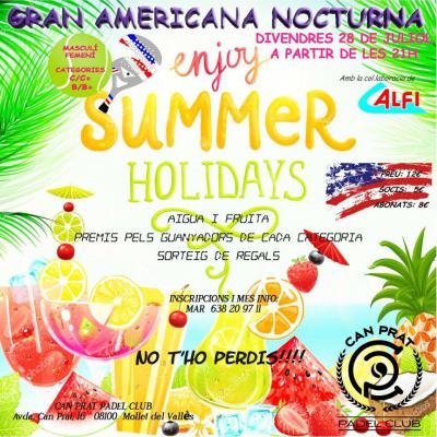 poster del torneo AMERICANA NOCTURNA ENJOY SUMMER HOLIDAYS