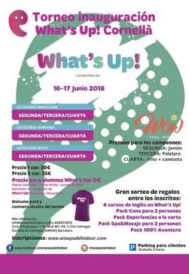 poster del torneo TORNEO WHAT'S UP CORNELLÀ