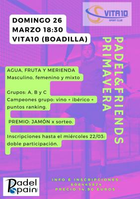 poster del torneo TORNEO PADEL&FRIENDS PRIMAVERA