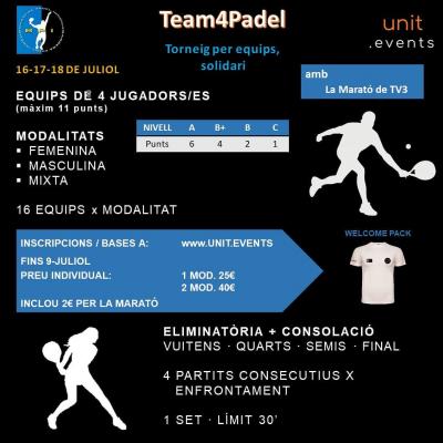 poster del torneo TORNEIG SOLIDARI PER EQUIPS AMB LAMARATÓ TV3 BY UNIT EVENTS