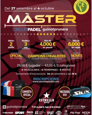 poster del torneo MASTER CIRCUIT GUINOTPRUNERA