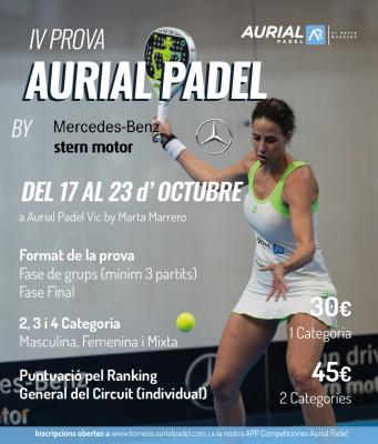 poster del torneo 4 PRUEBA CIRCUITO AURIAL PADEL BY STERNMOTOR
