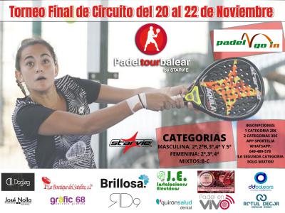 poster del torneo TORNEO FINAL - CIRCUITO PADELTOUR BALEAR