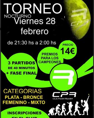 poster del torneo TORNEO NOCTURNO