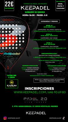 poster del torneo KEEPADEL (NIVELES A-B-C) & PADEL 2.0