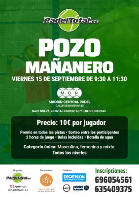 poster del torneo POZO MAÑANERO