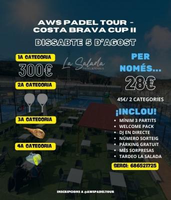 poster torneo AWS PADEL TOUR - COSTA BRAVA PADEL CUP II
