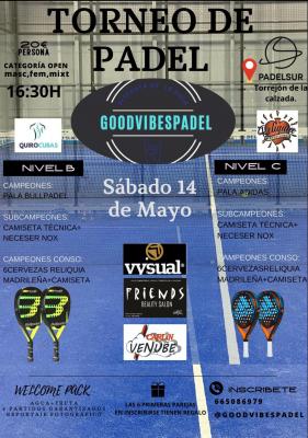 poster del torneo GOODVIBESPADEL