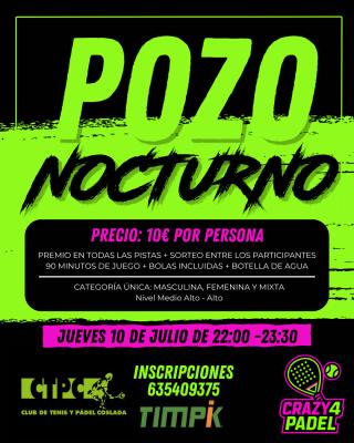 poster torneo POZO NOCTURNO NIVEL MEDIO ALTO - ALTO