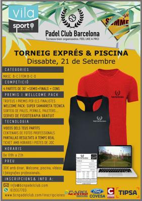 poster del torneo TORNEIG EXPRÉS PADEL & PISCINA