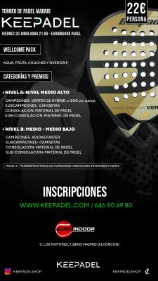 poster torneo KEEPADEL (NIVELES A - B) & EUROINDOOR