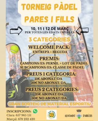 poster del torneo TORNEIG PARES I FILLS