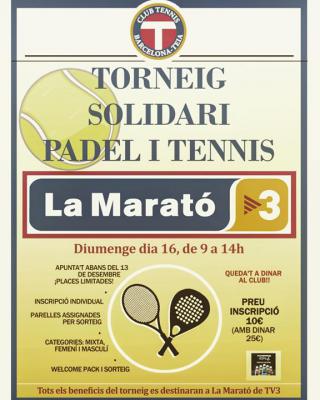 poster del torneo TORNEIG SOLIDARI LA MARATÓ TV3