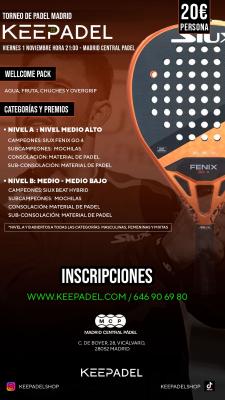 poster del torneo TORNEO KEEPADEL & MADRID CENTRAL PADEL