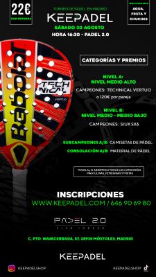 poster del torneo KEEPADEL & PADEL 2.0