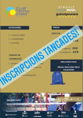 poster del torneo TORNEIG CIRCUIT SUMMAPADEL 2021