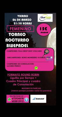 poster torneo TORNEO FEMENINO NOCTURNO