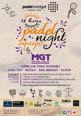 poster del torneo 12 HORES PADEL NIGHT