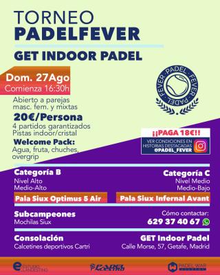 poster del torneo ¡ÚLTIMAS PLAZAS! - ABIERTO A PAREJAS MASCULINAS, FEMENINAS Y MIXTAS