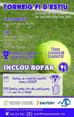 poster del torneo TORNEIG FI D'ESTIU