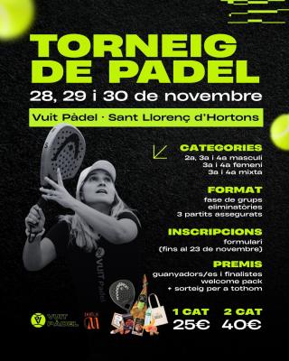 poster torneo TORNEIG VUIT PADEL