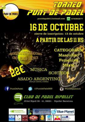 poster del torneo TORNEO PUNT DE PADEL RIPOLLET