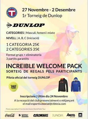 poster del torneo 1er TORNEIG DUNLOP