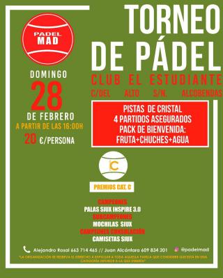 poster del torneo TORNEO DE PADEL